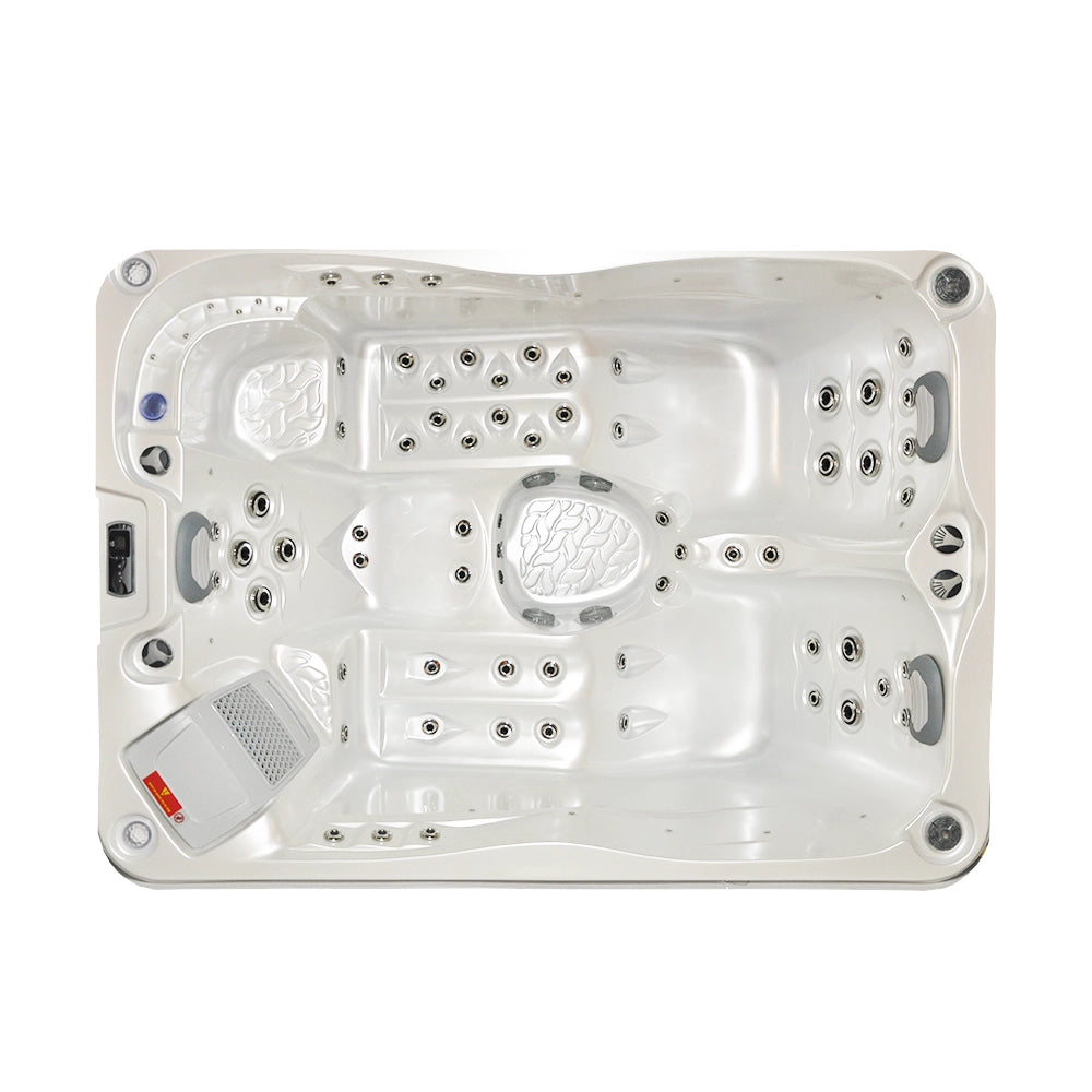 White 5-Seater 3-Recliner Hot Tub - Hydrotherapy Pro Spa